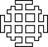 Link to a large version of The Jerusalem Cross Crismon